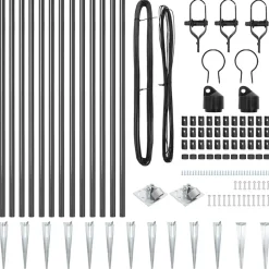 vidaXL Poste de Valla 13 pcs Acero Gris Best