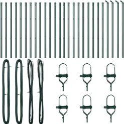vidaXL Vallas De Jardín-Poste de Valla 26 pcs 3,2 x 3,2 x 80 cm