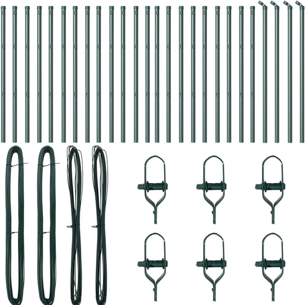 vidaXL Vallas De Jardín-Poste de Valla 26 pcs 3,2 x 3,2 x 80 cm