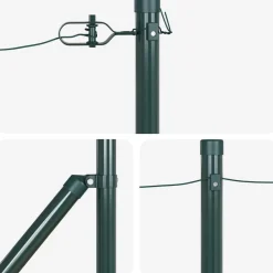 vidaXL Vallas De Jardín-Poste de Valla 13 pcs Acero