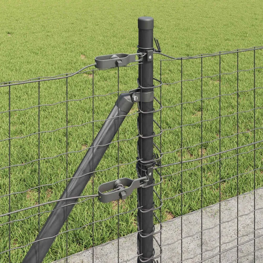 vidaXL Poste de Valla 13 pcs Acero Gris Best