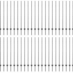 vidaXL Vallas De Jardín-Poste de Valla 44 pcs Gris 180 cm Acero