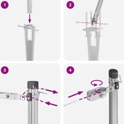 vidaXL Vallas De Jardín-Poste de Valla 13 pcs Plateado Acero