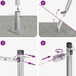 vidaXL Vallas De Jardín-Poste de Valla 13 pcs Plateado Acero