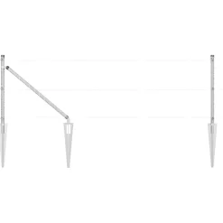 vidaXL Poste de Valla 26 pcs Gris 3,2 x 3,2 x 105 cm Acero galvanizado