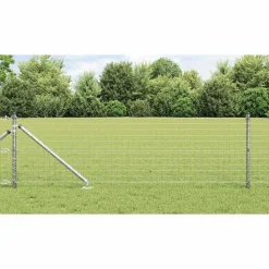 vidaXL Poste de Valla 26 pcs Gris 3,2 x 3,2 x 105 cm Acero galvanizado