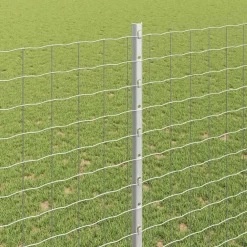 vidaXL Vallas De Jardín-Poste de Valla 11 pcs Plateado 150 cm Acero
