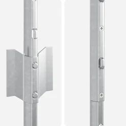 vidaXL Vallas De Jardín-Poste de Valla 11 pcs Plateado 150 cm Acero