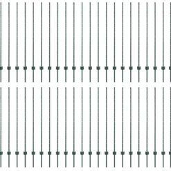 vidaXL Poste de Valla 44 pcs Verde 180 cm Acero Acero/verde Discount
