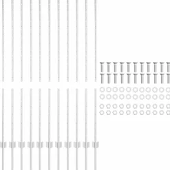 vidaXL Poste de Valla 11 pcs Plateado 140 cm Acero Acero galvanizado/plata Outlet