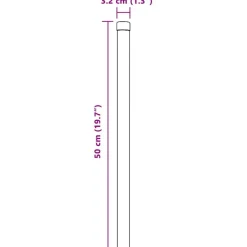vidaXL Vallas De Jardín-Poste de Valla 2 pcs 50 cm