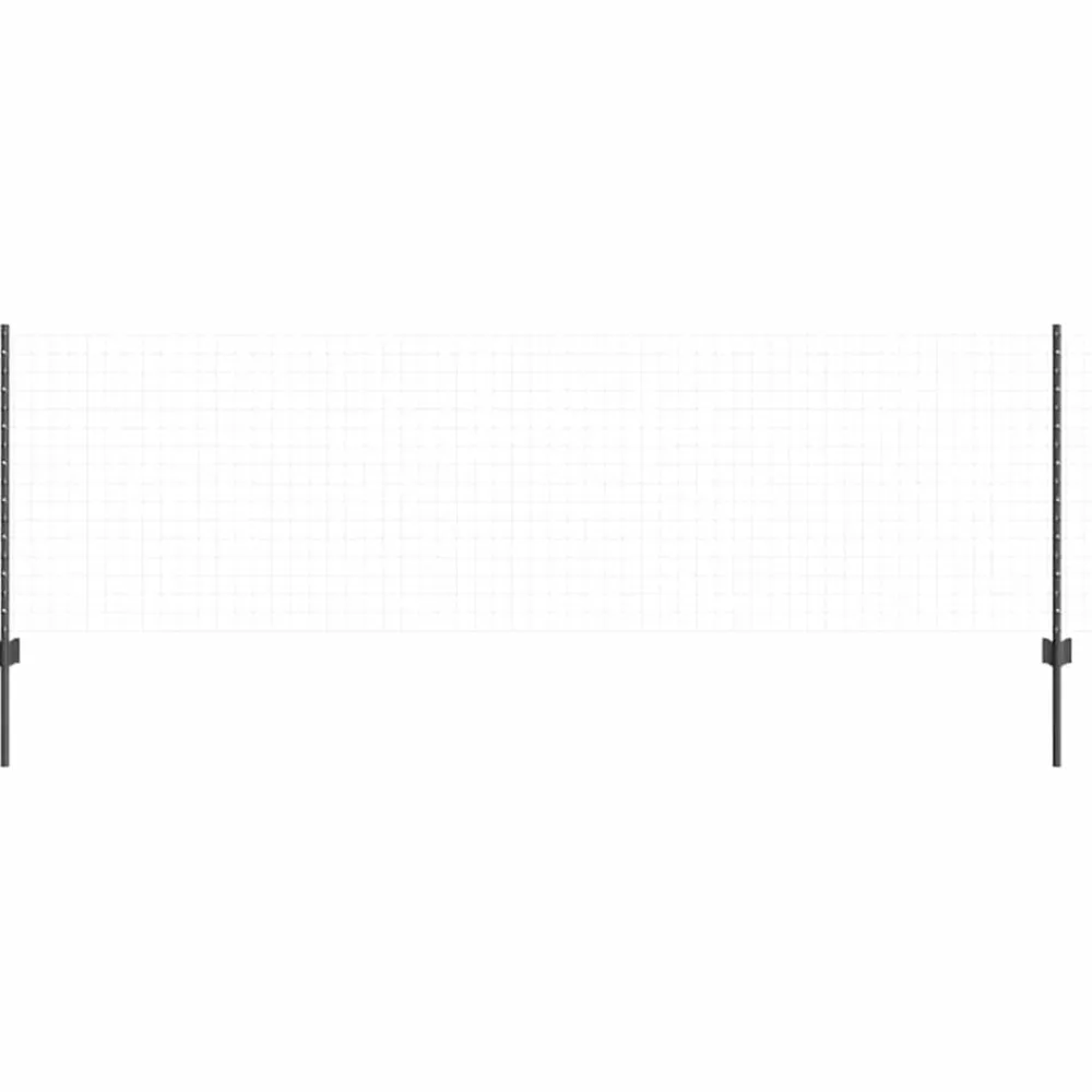 vidaXL Vallas De Jardín-Poste de Valla 5 pcs Gris 80 cm Acero