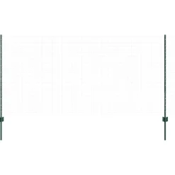 vidaXL Poste de Valla 11 pcs Verde 120 cm Acero Acero/verde Best