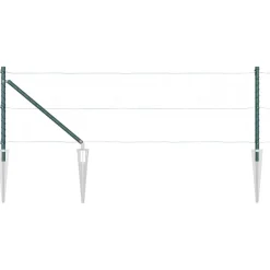 vidaXL Vallas De Jardín-Poste de Valla 26 pcs Gris 3,2 x 3,2 x 105 cm