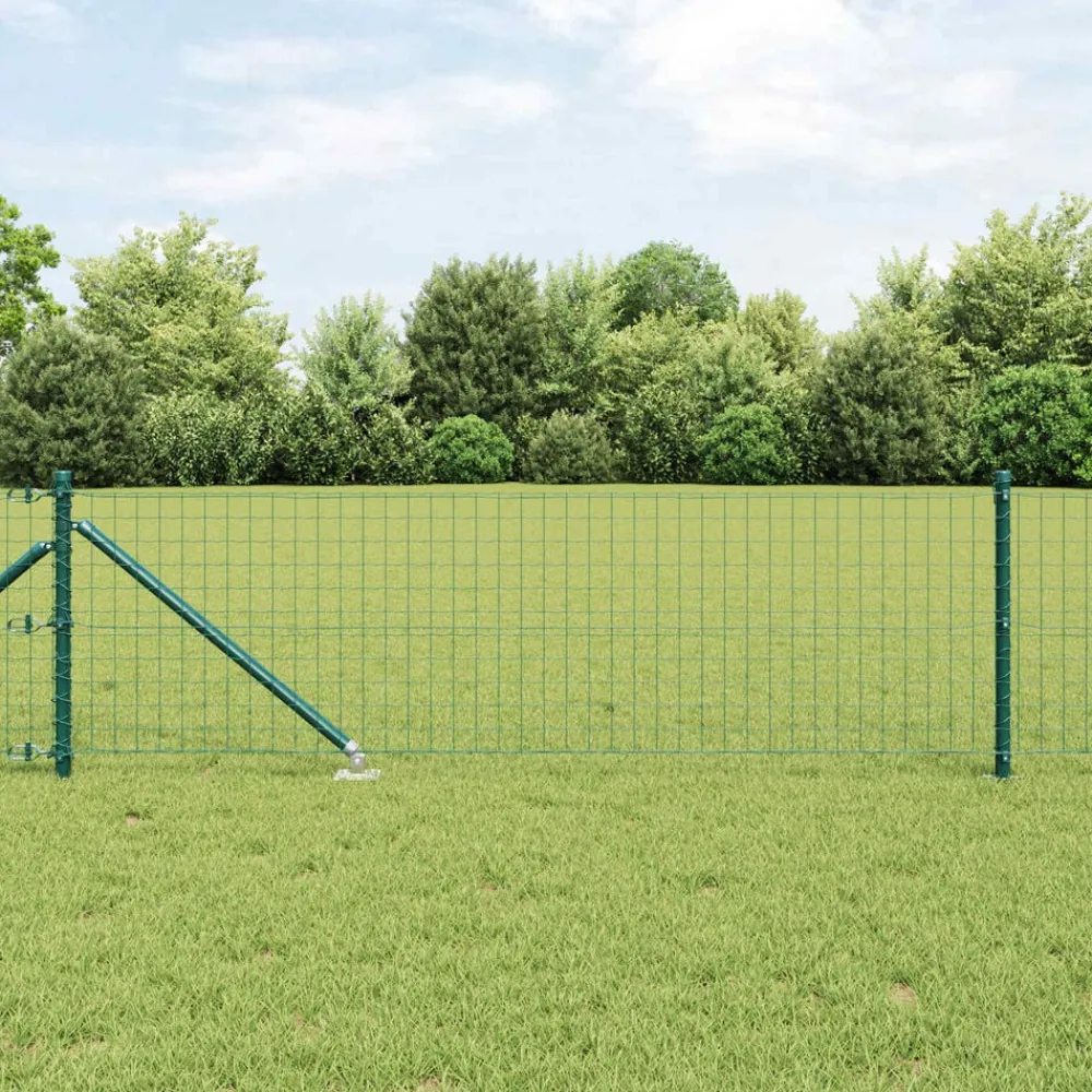 vidaXL Vallas De Jardín-Poste de Valla 26 pcs Gris 3,2 x 3,2 x 105 cm