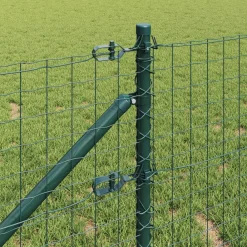 vidaXL Vallas De Jardín-Poste de Valla 26 pcs Gris 3,2 x 3,2 x 105 cm