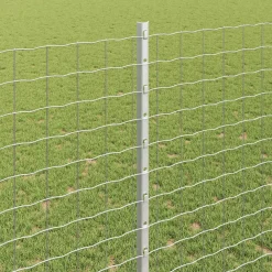 vidaXL Poste de Valla 5 pcs Plateado 140 cm Acero Acero galvanizado/plata Best