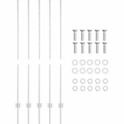 vidaXL Poste de Valla 5 pcs Plateado 140 cm Acero Acero galvanizado/plata Best