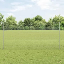 vidaXL Poste de Valla 5 pcs Plateado 150 cm Acero Acero galvanizado/plata Sale