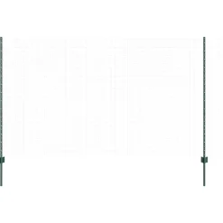 vidaXL Vallas De Jardín-Poste de Valla 11 pcs Verde 140 cm Acero
