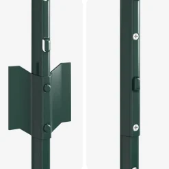 vidaXL Vallas De Jardín-Poste de Valla 11 pcs Verde 140 cm Acero