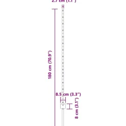 vidaXL Vallas De Jardín-Poste de Valla 11 pcs Verde 140 cm Acero