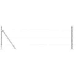 vidaXL Vallas De Jardín-Poste de Valla 7 pcs Plateado Acero