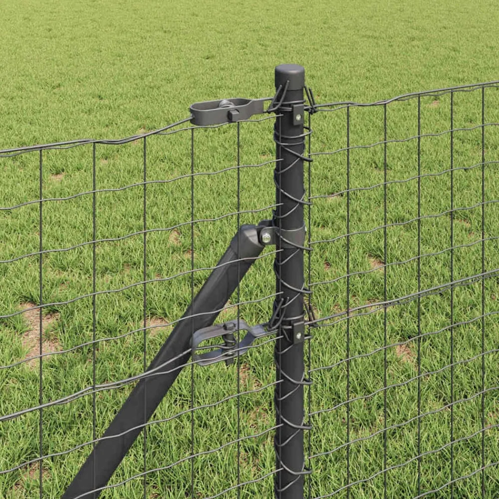 vidaXL Poste de Valla 13 pcs Acero Gris