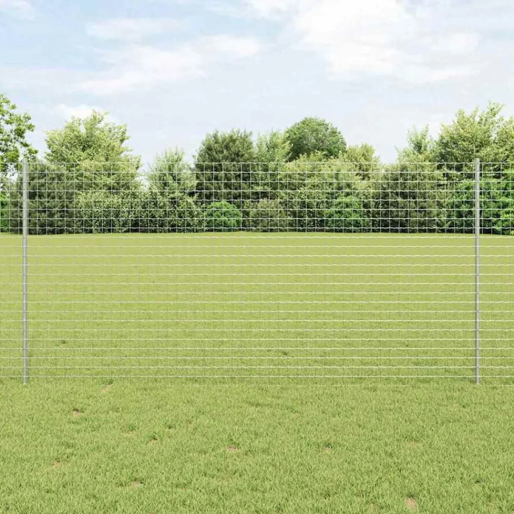 vidaXL Poste de Valla 5 pcs Plateado 120 cm Acero Acero galvanizado/plata Clearance
