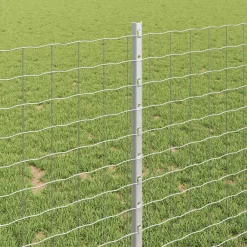 vidaXL Poste de Valla 44 pcs Plateado 140 cm Acero Acero galvanizado/plata Online