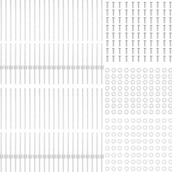 vidaXL Poste de Valla 44 pcs Plateado 140 cm Acero Acero galvanizado/plata Online