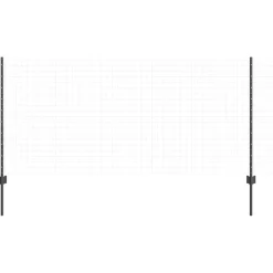 vidaXL Vallas De Jardín-Poste de Valla 44 pcs Gris 140 cm Acero