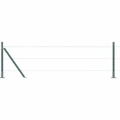 vidaXL Vallas De Jardín-Poste de Valla 7 pcs Acero
