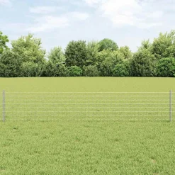 vidaXL Vallas De Jardín-Poste de Valla 5 pcs Plateado 40 cm Acero