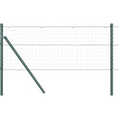 vidaXL Vallas De Jardín-Poste de Valla 7 pcs Acero