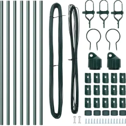 vidaXL Vallas De Jardín-Poste de Valla 7 pcs Acero