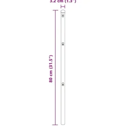 vidaXL Vallas De Jardín-Poste de Valla 7 pcs Acero