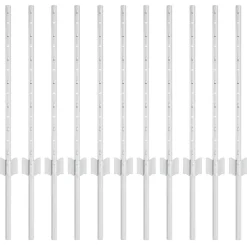 vidaXL Vallas De Jardín-Poste de Valla 11 pcs Plateado 60 cm Acero