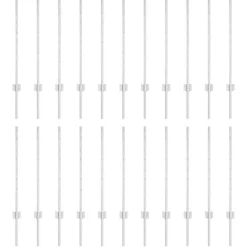 vidaXL Poste de Valla 22 pcs Plateado 120 cm Acero Acero galvanizado/plata Outlet