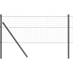 vidaXL Poste de Valla 52 pcs 3,2 x 3,2 x 80 cm Gris