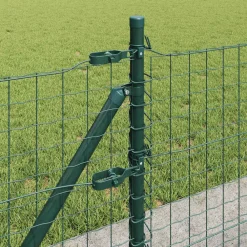 vidaXL Poste de Valla 26 pcs Gris 3,2 x 3,2 x 50 cm Verde Discount