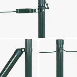vidaXL Poste de Valla 26 pcs Gris 3,2 x 3,2 x 50 cm Verde Discount