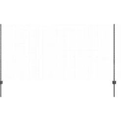 vidaXL Poste de Valla 44 pcs Gris 160 cm Acero Acero/gris New