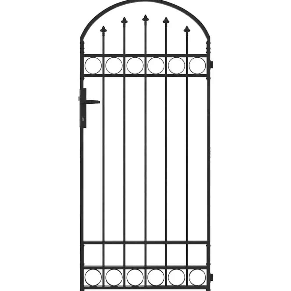vidaXL Poste de Valla con cerradura Assen Gris 200 x 88 x 14 cm Acero Online