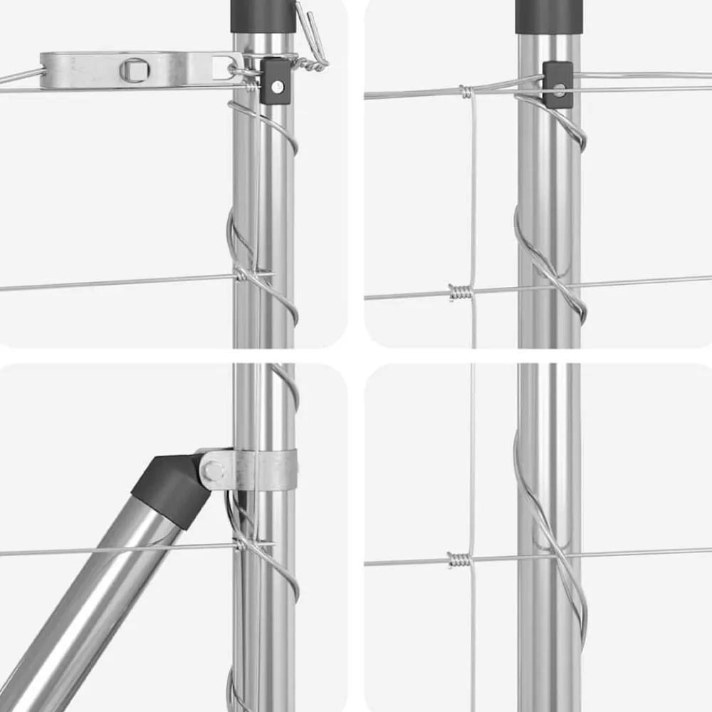 vidaXL Poste de Valla Galvanizado 25 x 0,8 m Acero Online