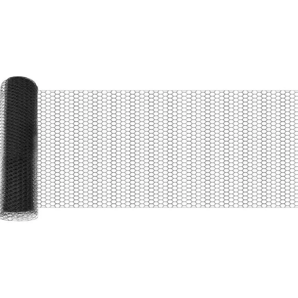 vidaXL Poste de Valla 10 x 0,4 m (malla de 13 mm) Acero y PVC Gris Sale
