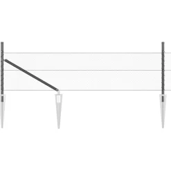 vidaXL Poste de Valla 10 x 0,4 m (malla de 13 mm) Acero y PVC Gris Sale
