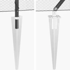 vidaXL Poste de Valla 10 x 0,4 m (malla de 13 mm) Acero y PVC Gris Sale
