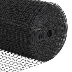 vidaXL Poste de Valla 10 x 0,4 m (malla de 12 x 12 mm) Gris New