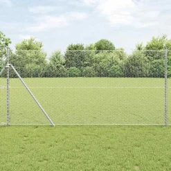 vidaXL Poste de Valla Plateado 100 x 1,2 m (malla de 25 mm) Acero Acero galvanizado Sale